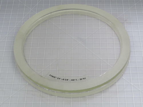 Pyrex   Annular Edge Sight Glass 3/4 in X 8-3/8 in   For Sale