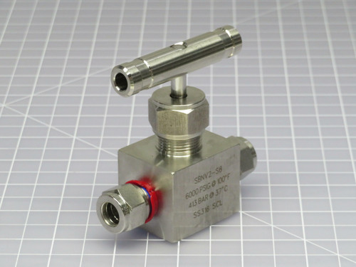 Superlok SBNV2-S6 SS316 SCL Needle Valve  6000 PSIG 100 Deg F   For Sale