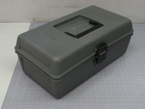 Lot of 9    Grey Plastic Tool Box Boxes  For Sale