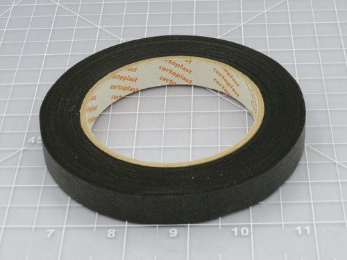 Lot of 47 Certoplast   1/2 Inch Black Tape Rolls  For Sale