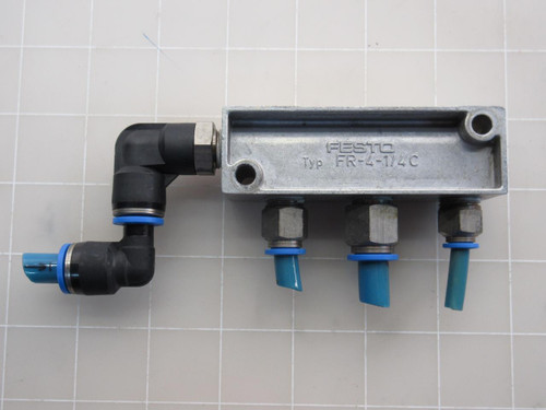 LOT OF 8 FESTO FR-4-1/4C MANIFOLD BLOCKS T51753