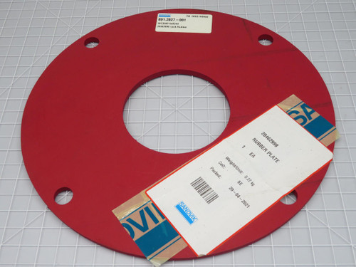 LOT OF 5 SANDVIK 20462998 891.2827-001 RUBBER PLATE WG3500 6X0240 20462998 T191911