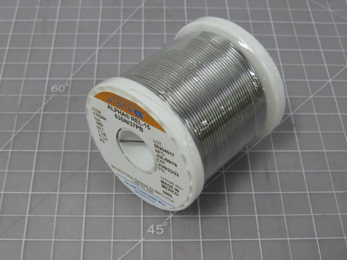 ALPHA 63SN/37PB 110244 TIN-LEAD CORED SOLDER WIRE FLUX P2 .050 DIA 1 LB T192820