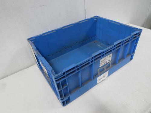 LOT OF 28 BLUE PLASTIC BINS 16 IN X 25.5 IN X 10 IN T192756