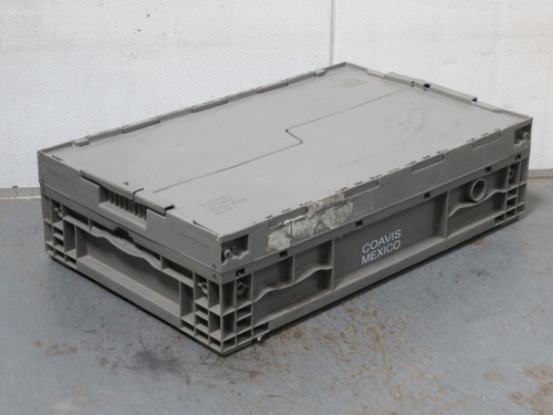 Lot of 43    Plastic Collapsible Bins w Lid 22.5 X 13.5 X 12.5 in   For Sale