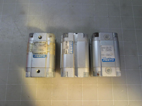 LOT OF 3 FESTO ADVU-25-25 DOUBLE ACTING AIR CYLINDERS T53402