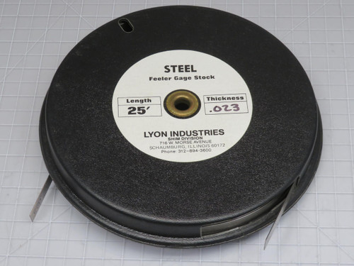 Lyon Industries   Steel Feeder Gage Stock 25 in Length 0.023 Thickness  For Sale