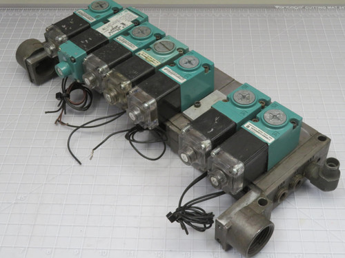 Lot of 7 Numatic 11SAS415P000030  Solenoid Valve Assembly 150 PSI-Air  For Sale
