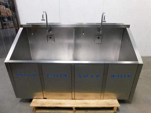 CMP 2-63ES  Two Station Surgical Scrub Sink Stainless Steel  For Sale