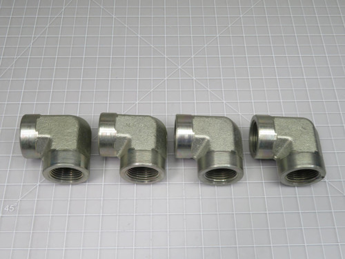 Lot of 4 Parker 3/4 DD-S  Female Pipe Elbows  For Sale