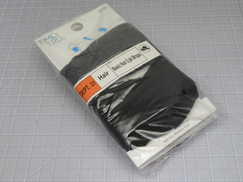 Lot of 24 Time and Tru    2pk Basic Hair Wraps Grey & Black  For Sale