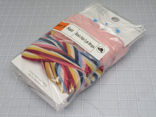 Lot of 24 Time and Tru    2pk Basic Hair Wraps Multi Color  For Sale