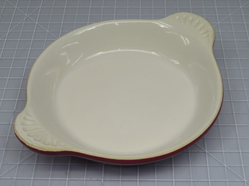 Red Porcelain Round Baking Dish  For Sale