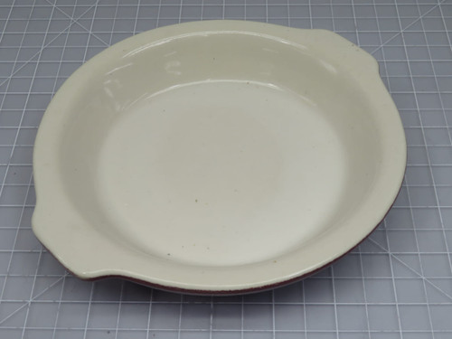 Red Porcelain Round Baking Dish  For Sale