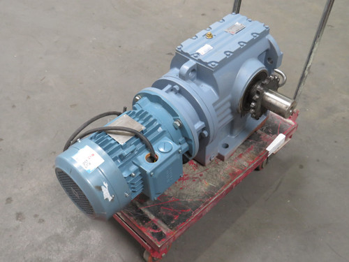 ABB  3GBA102520-BSCCN  Three-Phase Induction Motor with Guomao GS87-Y3-4P-180-M1-B-IEC Gear Reducer  For Sale
