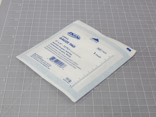 Lot of 100 Dukal 1412  Sterile Gauze Pad 4 in X 4 in 12 Ply  For Sale