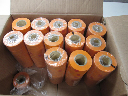 LOT OF 158 ORANGE 2107TV PVC TAPE ROLLS 15 MM X 20 M PER ROLL