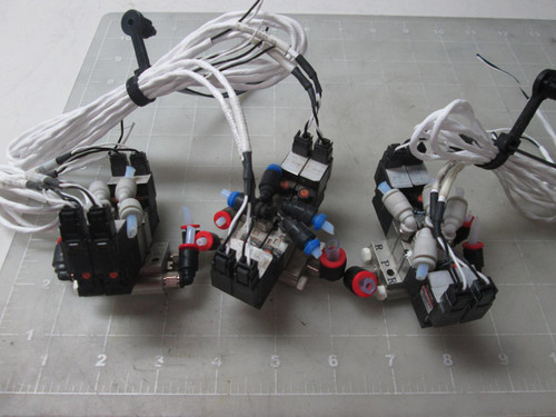 LOT OF 3 SMC NVV5J3-20-0044USL SOLENOID VALVE ASSEMBLY T54569