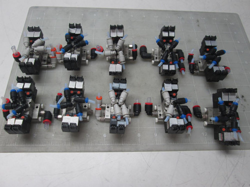 LOT OF 10 SMC NVJ3220 SOLENOID VALVE ASSEMBLY T54649