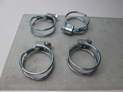 LOT OF 4 GALVANIZED STEEL CLAMPS T54636