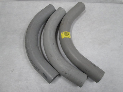 LOT OF 3 CARLON UA9AL SCH 40 90D STD RAD 8N012706130546 PVC ELBOW PIPE 3'' T55527
