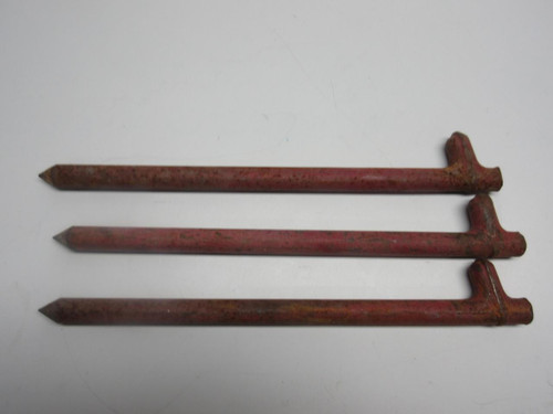LOT OF 3   12" IN. MILITARY STEEL STAKES T55396
