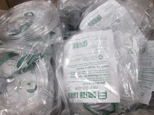 LOT OF 30 SALTER LABS SO-428 ADULT OXYGEN MASK 7' SUPPLY TUBE T57121