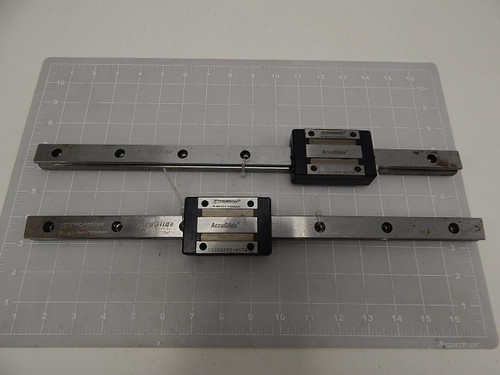 LOT OF 2 THOMSON CD20AABH-M174 BEARINGS W/ 16" RAILS T60337