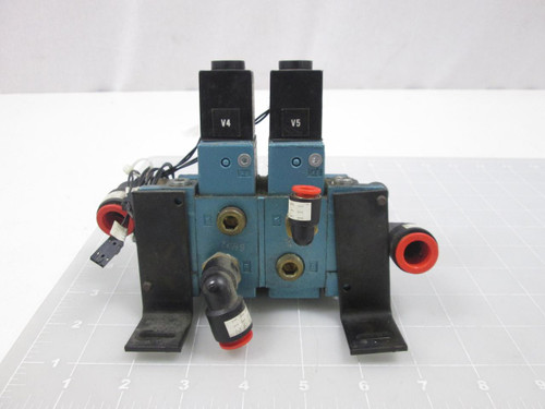 LOT OF 2 WIXOM MI PID-571BAAA / 713C-12-PI-571-BA SOLENOID VALVE W/ T60322