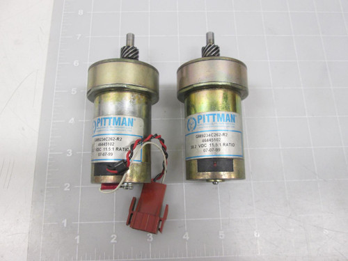 LOT OF 2 PITTMAN GM9234C262-R2 GEAR MOTOR 38.2VDC 11.5:1 RATIO T60330