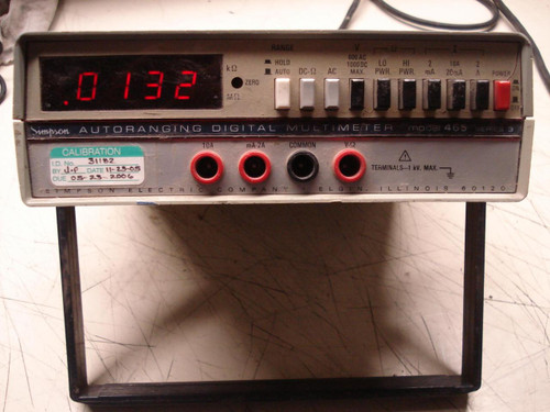 SIMPSON 465 SERIES 3 AUTORANGING DIGITAL MULTITESTER T4489