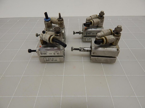 LOT OF 4 SMC CDQSB12-10DC CDQSB12-10DC-A93S COMPACT CYLINDER T61963