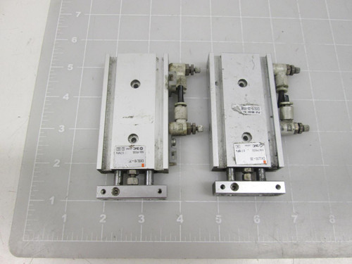LOT OF 2 SMC CXSL10-30 DUAL ROD CYLINDER T62010