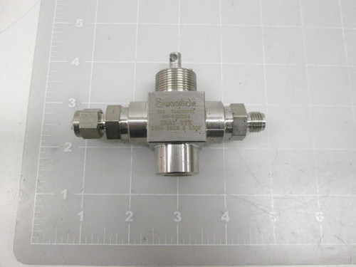 SWAGELOK 316 714290001 SS-83XTS4 3-WAY BALL VALVE T62143