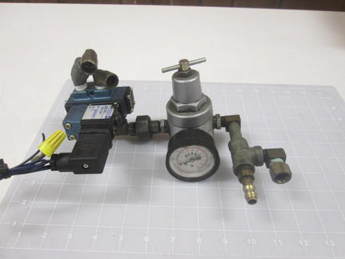 MAC PME-111JB 912B-PM-111AA 104-1000-3 PNEUMATIC REGULATOR SOLENOID VALVE ASSEMBLY T65942