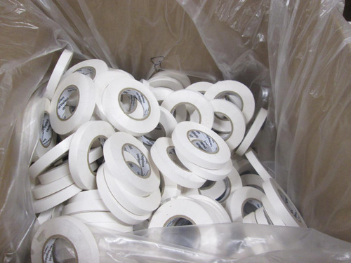 LOT OF 246 CERTOPLAST WHITE VINYL PVC ADHESIVE TAPE ROLL T66284