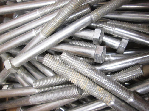 LOT OF 53 YTS F593C 1/2-13 X 7-1/2" STAINLESS STEEL HEX SCREWS T68416