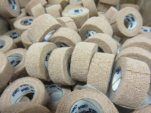 CASE OF 432 3M 44-0022-3114-8 SLIT COBAN TAN TAPE LATEX FREE NO HUR T69067