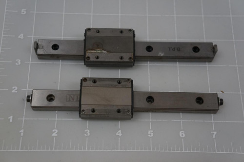 LOT OF 2 NB DPI SER15A BEARINGS W/ 6" RAILS T69546