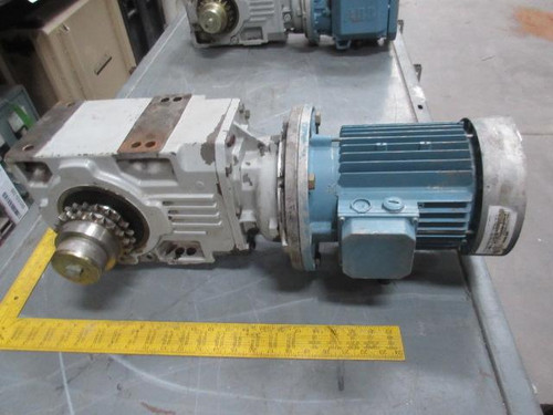 BONFIGLIOLI ABB A412 NR P112 12300-968 CI.F IP55IEC34 MOTOR & GEAR REDUCER ASSEMBLY T69814