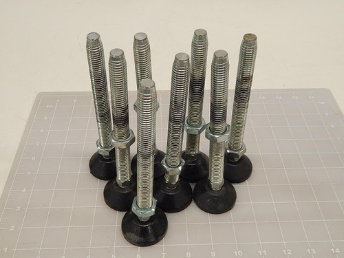 LOT OF 8 5/8 11 X 6-1/2 L BASE 2" SCREW FOOT FEET T71436
