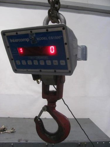 INTERCOMP CS1500 DIGITAL HOIST CRANE SCALE 5000 LB CAPACITY
