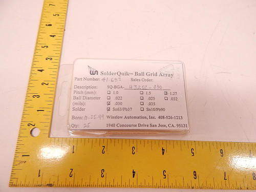 LOT OF 25 WINSLOW AUTOMATION 41.632 BALL GRID ARRAY T74690