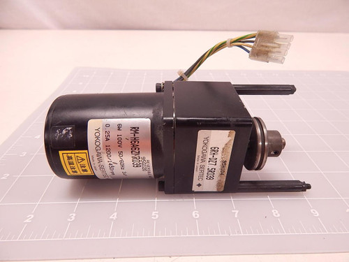 YOKOGAWA RM-H6A6ZMR039 6RH-D27.5R039 REVERSIBLE MOTOR W/ GEAR HEAD T75596