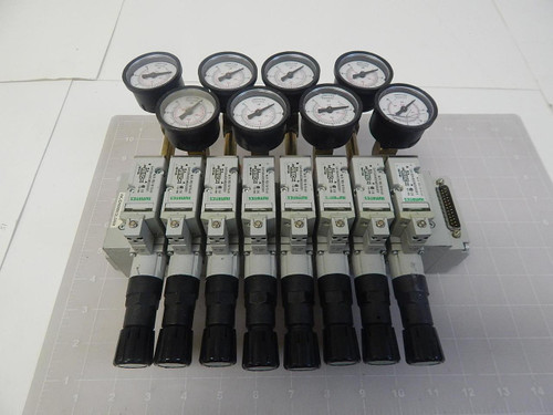LOT OF 8 NUMATICS 041BA400M000061 PNEUMATIC PRESSURE CONTROLLERS T64859