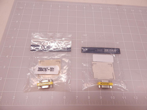 LOT OF 2 BLACK BOX FA454-R2 EMI/RFI SHIELDED GENDER CHANGER DB15HD FEMALE TO FEMALE T76398