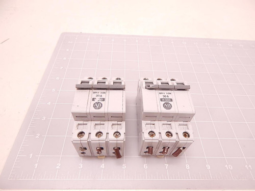 LOT OF 2 ALLEN BRADLEY 1492-CB3 CIRCUIT BREAKER T76678