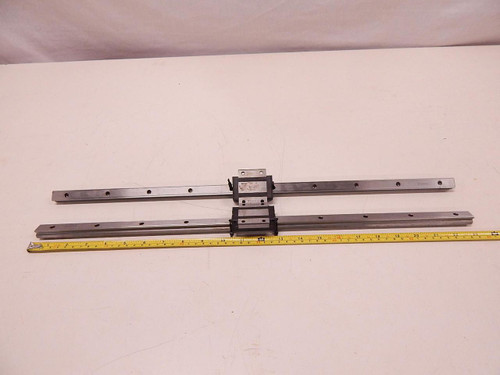 LOT OF 2 THK SSR15 LINEAR BEARINGS W/ 23" RAILS T76752