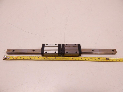 LOT OF 2 NSK LU15 LINEAR BEARINGS W/ 13" RAILS T78012