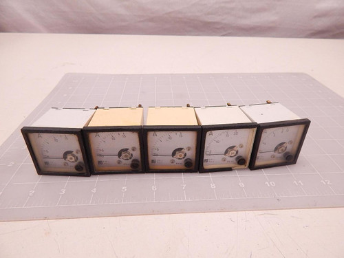 LOT OF 5 CELSA EQ48 AMMETERS T78072